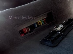 Fuses under the rear seat s55 s500 s600 – MB Medic 1997 mercedes s500 fuse box 
